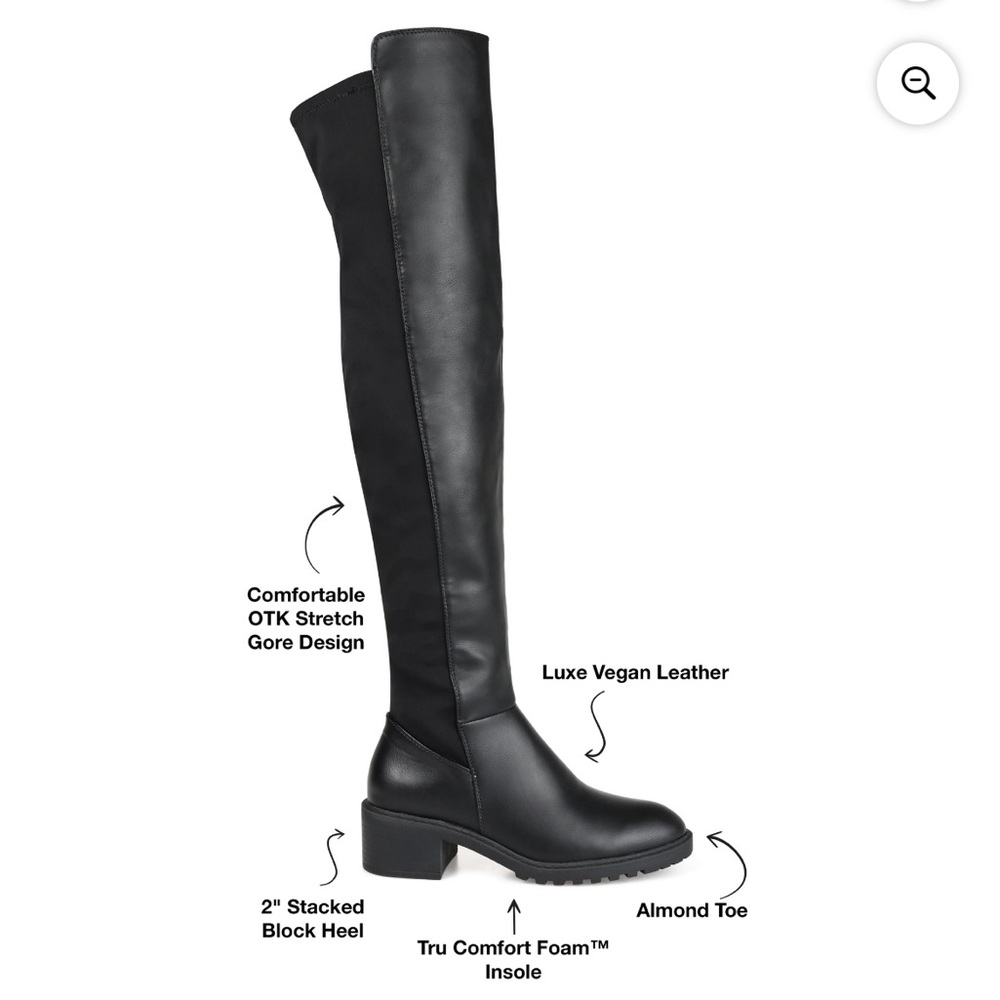 •JOURNEE COLLECTION• “Ariya” Wide Calf Stacked Heel Over the Knee Boots >> NWOB